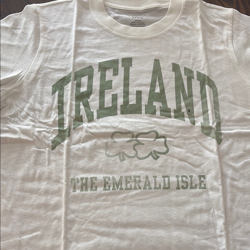 Ireland Graphic T-Shirt in White and Green